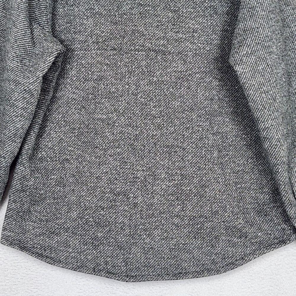 Banana Republic Shirt Jacket Mens Small Gray Herringbone Button Front Lined - Picture 8 of 16